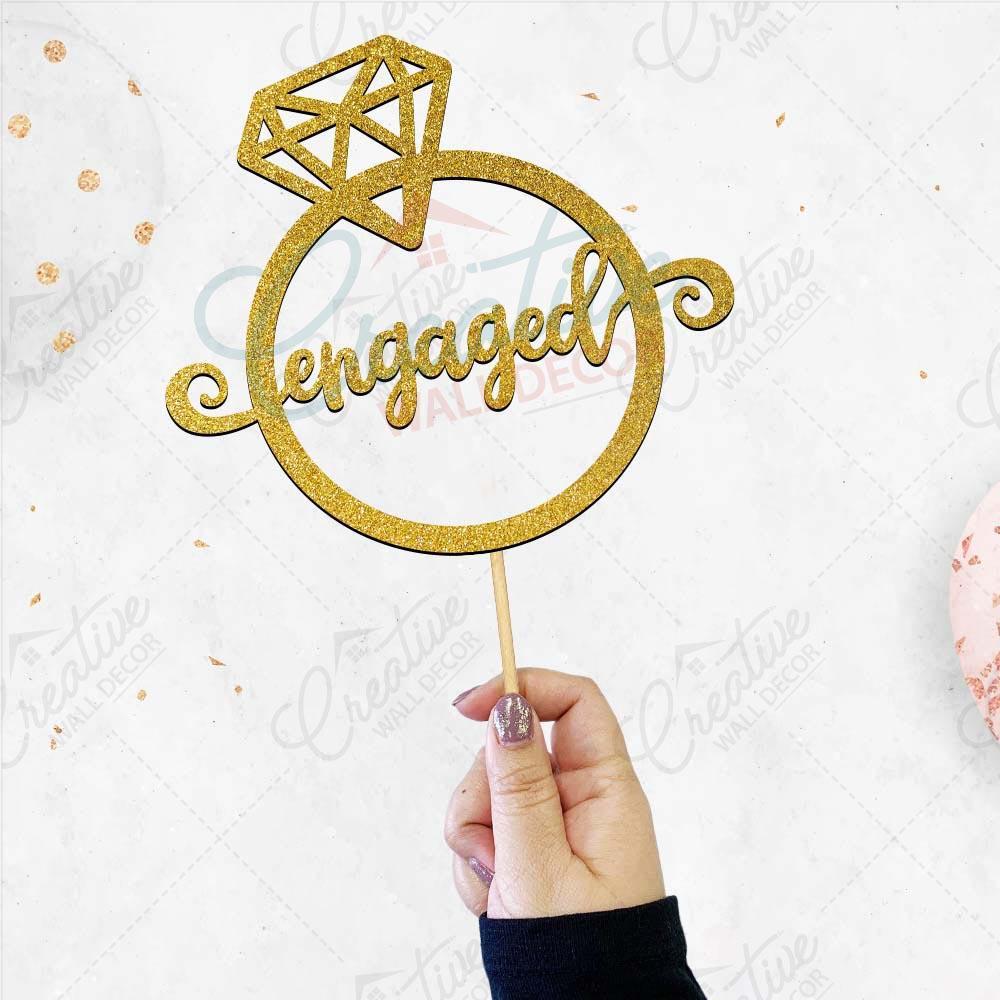 Engaged Cake Topper