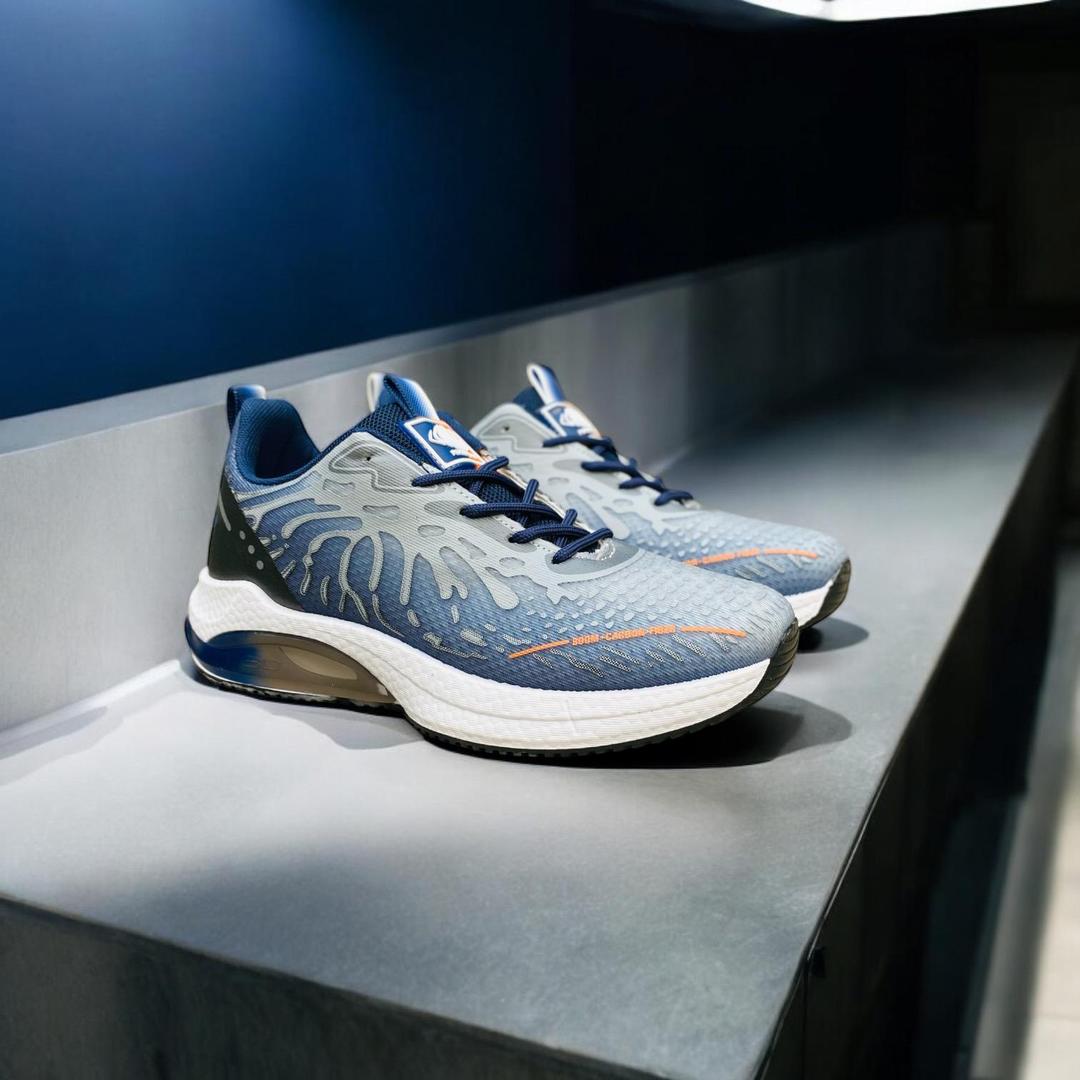 Men's Casual Sneakers - Synthetic Leather, Trendy Print Design