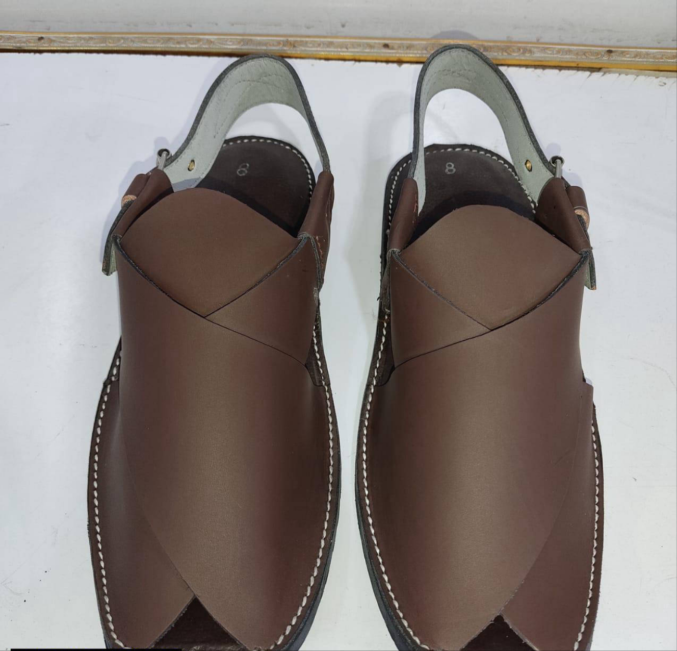 Leather Afridi Chappel for Men