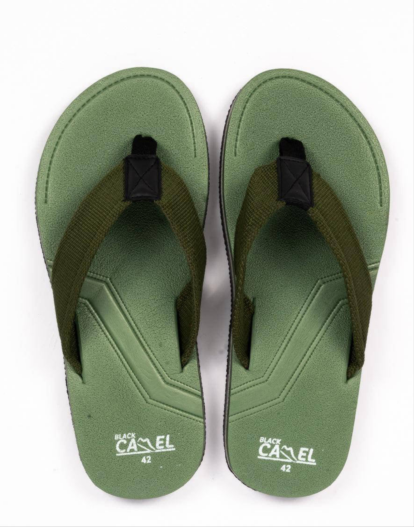 Black Camel Slippers Green Color