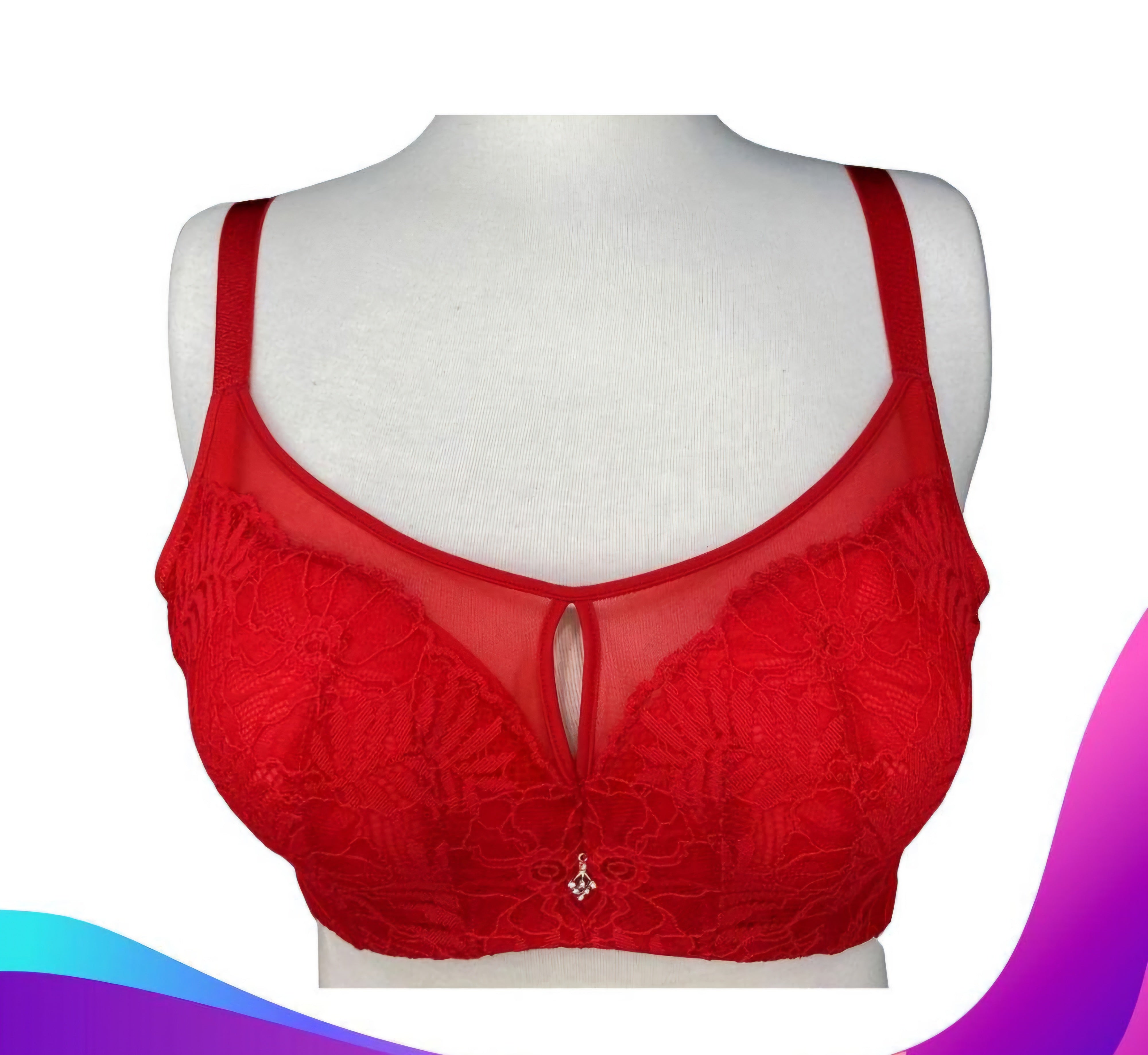 Women's Cotton Embroidered Bra